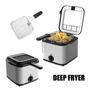 2. 5Ltr Compact 1 0 0W Electric Stainless Steel Deep Fat Fryer Non-stick Chip Pan
