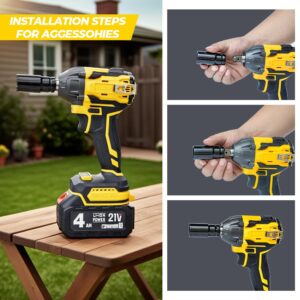 1 2 Cordless Electric Impact Wrench Drill Gun Ratchet Driver W 2 Battery