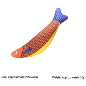 New Pet Cat Toy Jute Fish For Self-Entertainment And Stress Relief Squeaky Durable And Realistic Cat Toy