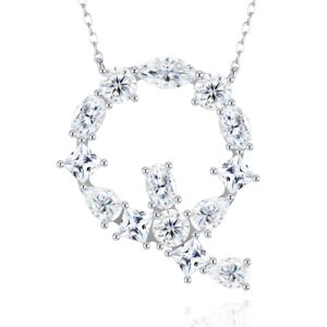 A Luxurious And Fashionable Light Luxury Trend Jewelry Silver Necklace Pendant Featuring 26 Letters – Q Set With Top-quality Moissanite, Made Of S925 Silver Electroplated With Platinum.
