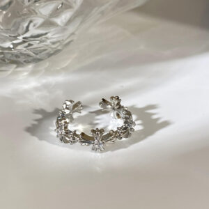 Ins Trendy Heavy-duty Silver Ring Vintage Aesthetic 925 Sterling Silver Fade Resistant For Ladies