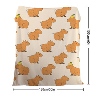 Capybara Blanket, Soft Flannel Throw For Kids Boys Girls, Cute Animal Plush Gift For Birthday, Cozy Kawaii Stuff Decor For Room Couch Sofa