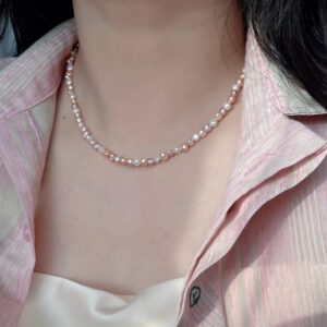 Natural Freshwater Baroque Pearl Necklace Accessory For Women