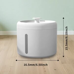 2500ML USB Round Pet Water Fountain, Automatic Cat Water Dispenser With Circulating Pump, Detachable For Easy Cleaning, Ultra-Quiet For Cats & Dogs