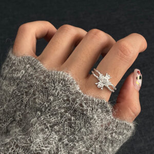 Trendy Vintage Sterling Silver Ring, Chic Daily All-match Premium Silver Ornament