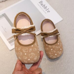 Children's Princess Shoes Cartoon Lace Lace Single Shoes Baby Soft Soled Walking Shoes