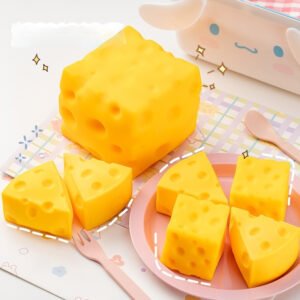 Same-style Cheese-shaped Stress-relief Squeeze Toy
