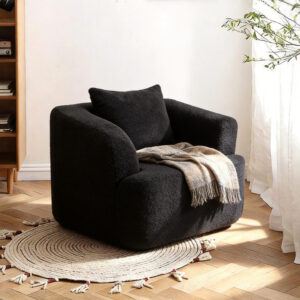 360 Swivel Round Upholstered Comfy Chair