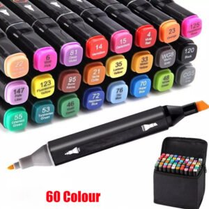 60 Color Marker Copic Pen Dual Headed Graphic Artist Sketch TOUCH Markers Set