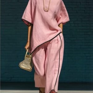Casual Resort-Style Fashionable Loose Two-Piece Set For Women