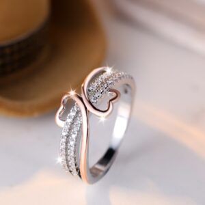 Heart-shaped Irregular Ring, Minimalist & Unique Niche Band For Women