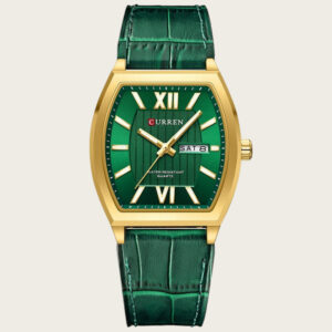 Dual-calendar Casual Leather Wristwatch Couples Watch