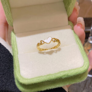 Electroplated Zircon Ring For Women, Niche Design, Adjustable Open Finger Ring