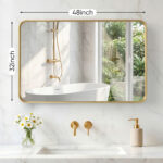Wall Mirror With Rectangular Metal Frame