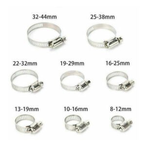 101 Pcs Assorted Stainless Steel Hose Clamp Kit With No Driver Jubilee Clips Set