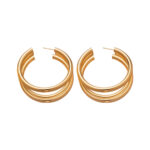 Metal Minimalist Round Earrings