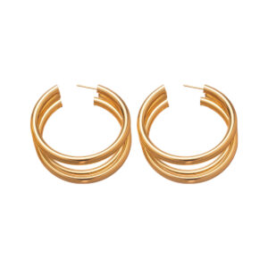 Metal Minimalist Round Earrings