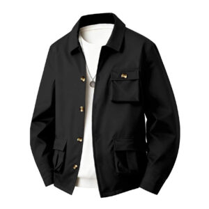 Solid Color Multi Pocket Workwear Waterproof Jacket