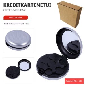 Portable Euro Coin Storage Box With Mirror