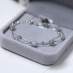 Natural Double-Layer Moonstone Bracelet For Women