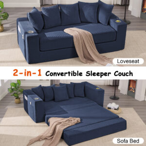 76IN Folding Convertible Sofa Bed