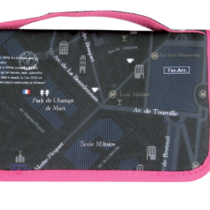 Passport Holder Bag Travel Document Wallet Family Case Cards Banknotes Organizer AF8214-black Map-700184