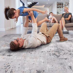 MARFI 5X7 Grey Multi Abstract Area Rug