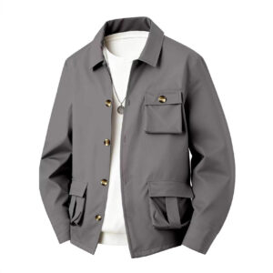 Solid Color Multi Pocket Workwear Waterproof Jacket