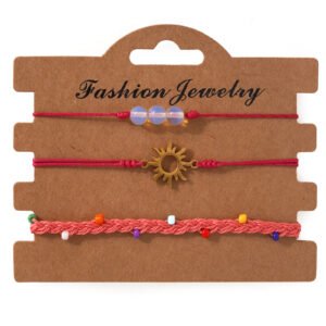 Summer Beach Vacation Style Handmade Waxed Cord Bracelet