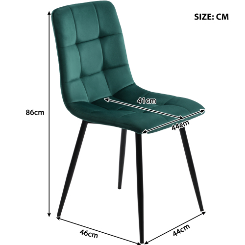 Dining Table Set, Dining Table And Chair Set 5-piece , Modern, Simple Round Marble Dining Table And Chair Set, Gold-coloured Metal Table Legs 4 Ergonomic Velvet Chairs, Green Dining Chairs - Image 4