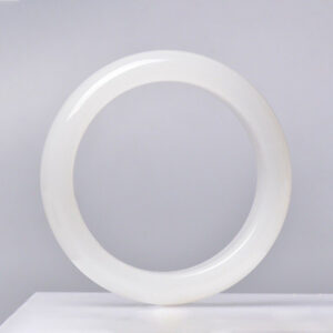 Natural Xinjiang Mutton-fat Grade White Jade Bracelet, Hetian