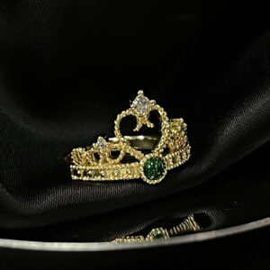 Carved Gold Series Retro Open Ring, Vintage High-end French Style, Niche Light Luxury Finger Band