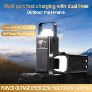 120W Portable Power Bank Large Capacity External Battery Fast Charging