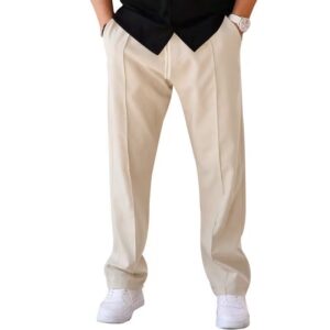 Men's Straight-Leg Athletic Casual Long Pants
