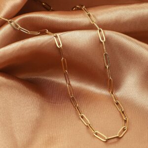 Stainless Steel Flat-wire Long Cross Chain Necklace