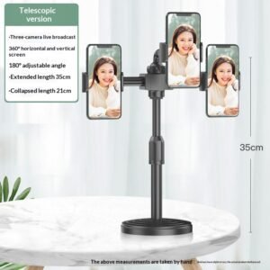 Dual- And Tri-Camera Phone Desktop Live Streaming Fill Light Ring Stand Kit Beauty Photo LED Ring Light