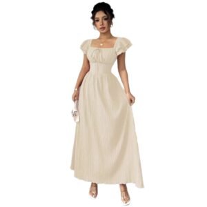 Skinny Waist Skirt Solid Color French Dress