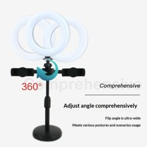 Dual- And Tri-Camera Phone Desktop Live Streaming Fill Light Ring Stand Kit Beauty Photo LED Ring Light