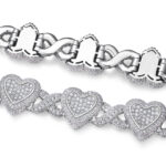 A Luxurious And Fashionable Minimalist Jewelry Bracelet Featuring Top-quality Moissanite, Made Of S925 Silver Electroplated With Platinum.