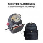 3Pcs Mummy Changing Bag Set Multifunctional Maternity Baby Nappy Diaper Backpack AF7082-black-700192