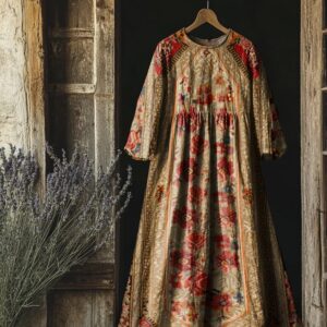 Women's Retro Elegant Slim-fit Floral Dress