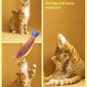 New Pet Cat Toy Jute Fish For Self-Entertainment And Stress Relief Squeaky Durable And Realistic Cat Toy