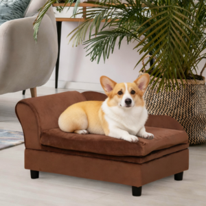 Pet Sofa Dog Sofa For Small Dogs With Storage, Brown