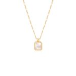 French-style Vintage Agate And Malachite Necklace For Women Lightweight