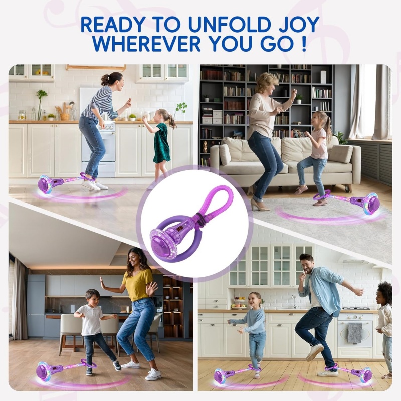 Ankle Skip Ball For Kids With Counter Timer Cal Calculator Girl Birthday Gifts-Purple - Image 7