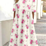 Fashion Digital Printing Large Width Dress