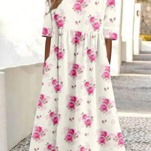 Fashion Digital Printing Large Width Dress