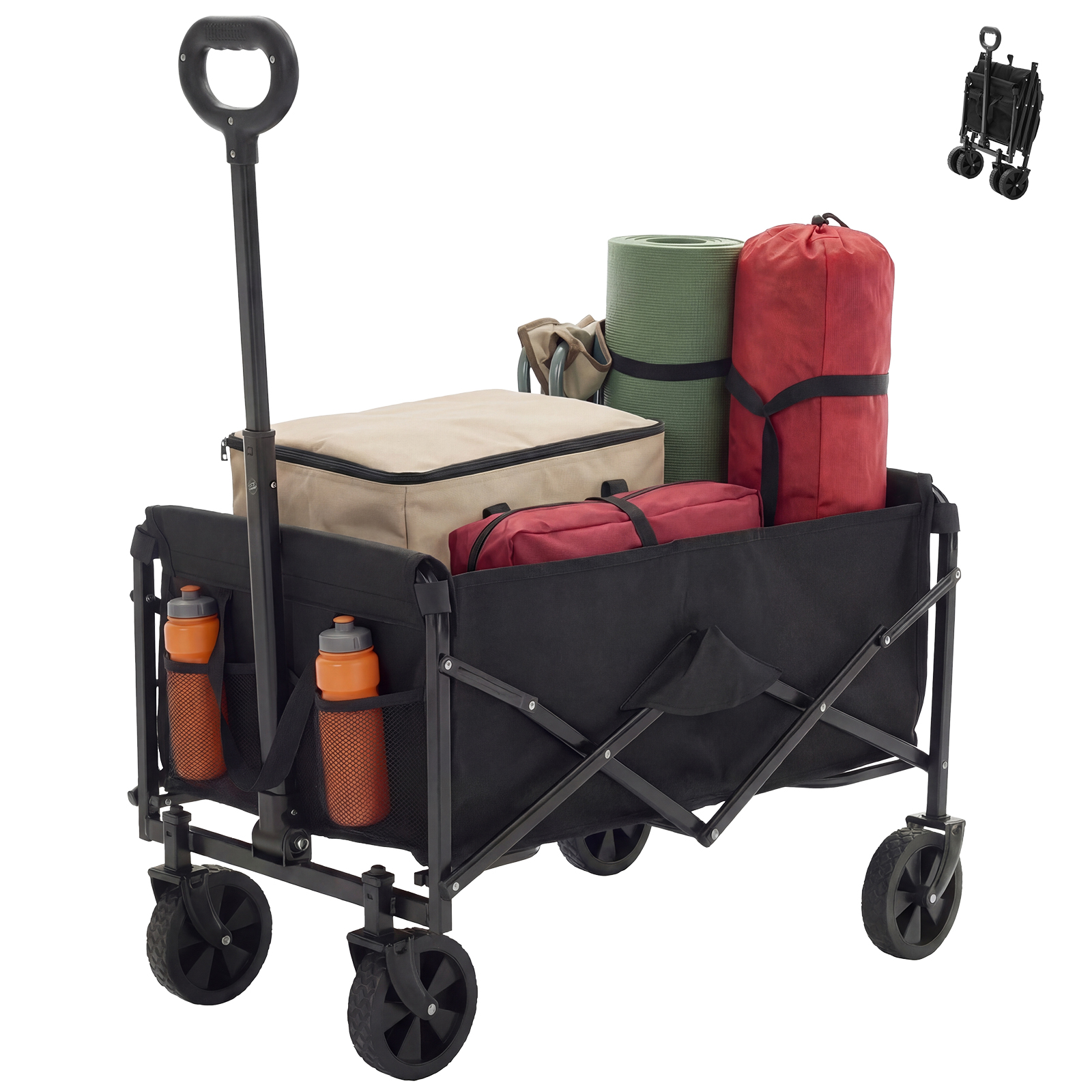 Foldable Trolley, With Wheels, Foldable, Large Capacity, 330 Pounds, Multi-functional Trolley, Heavy-duty Design, With Elastic Handles - Image 5