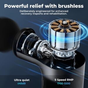 Massage Gun With Heat And Cold, Mini Massage Gun Deep Tissue Heat Muscle Massage