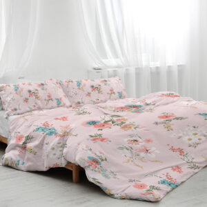 Floral Bedding Set For Girls, Cute Colorful Botanical Flowers Patterned Soft Duvet Cover Set 3 Pieces Kids Bed In A Bag
